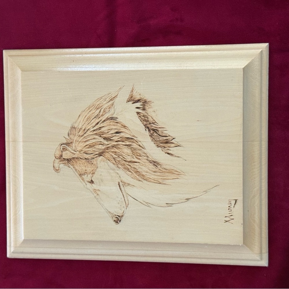 Wooden Collie Art Plaque by Murray - Picture 2 of 8